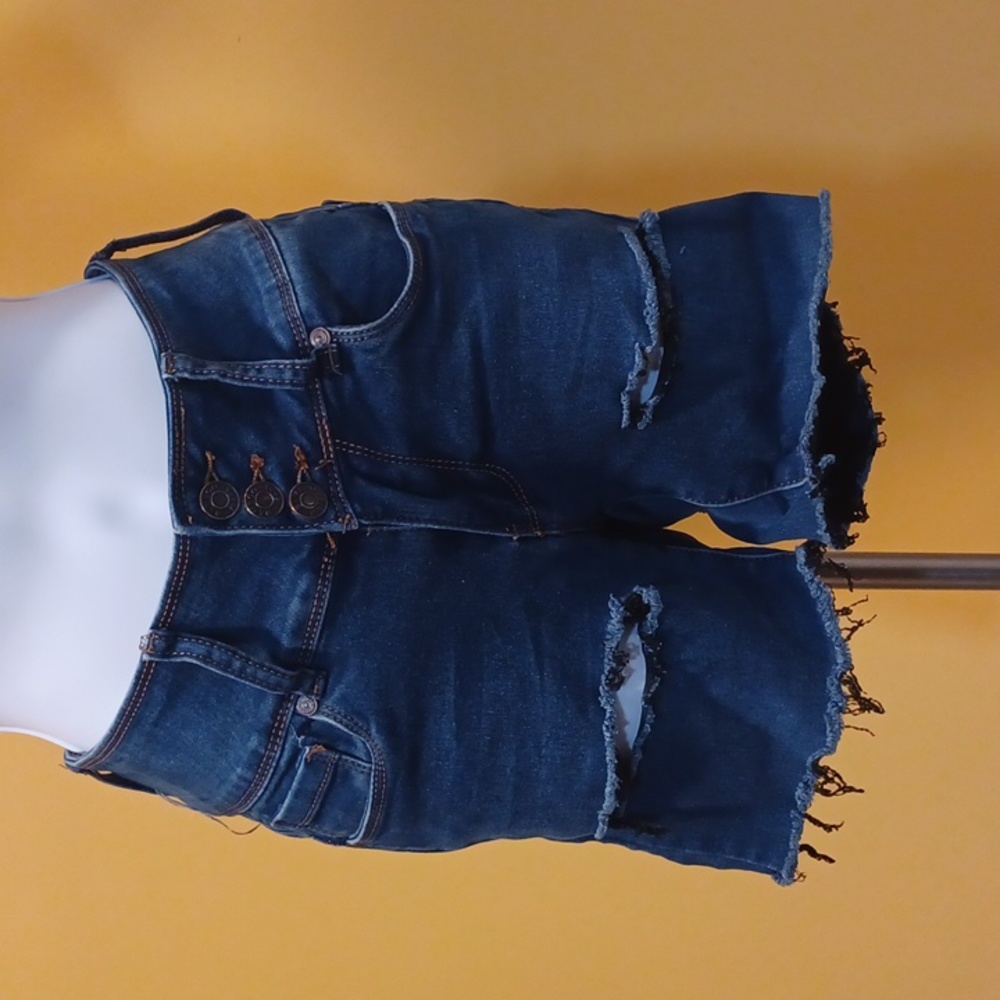EUC Ripped Bamboo Jeans Cut-off Shorts Size 5/6